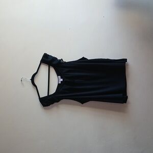 Oscar De La Renta Pink Label Black Lace Raglan Sleeve Blouse